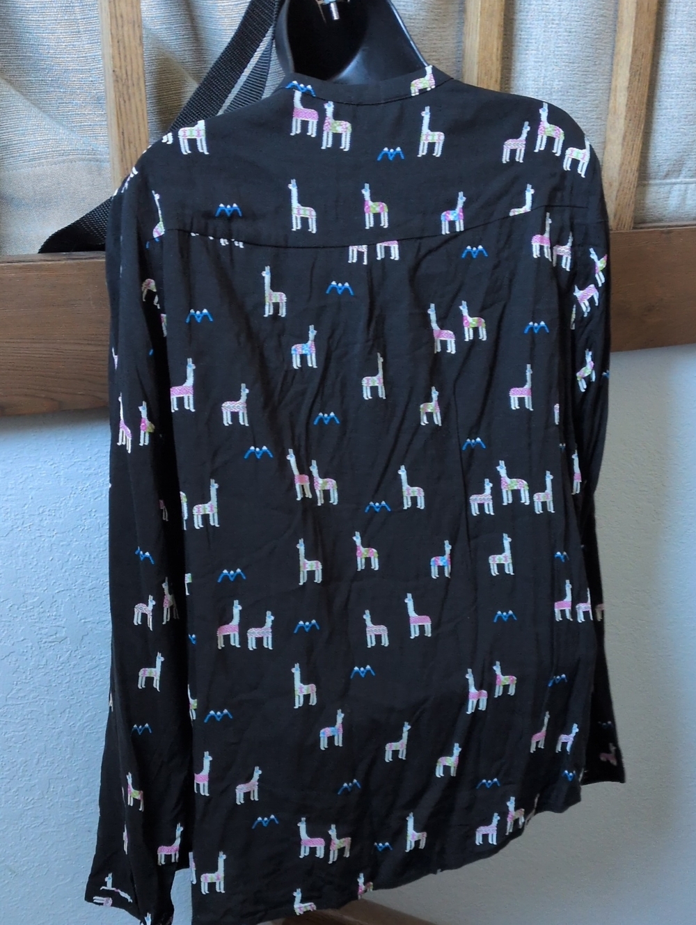 ✨ Nwt Maeve Llama Alpaca Print Long Sleeve Shirt Size US 12 - Picture 7 of 8